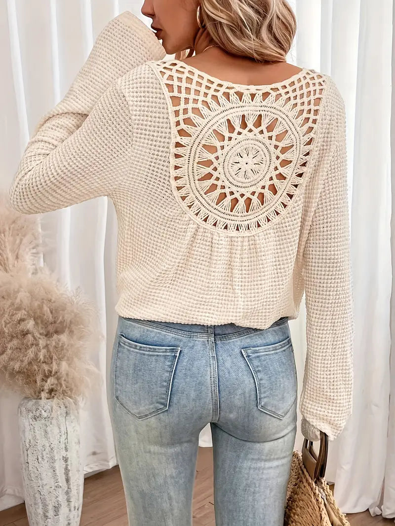 Noor & June™ - Elegante Ibiza-style blouse met V-hals | Wilma