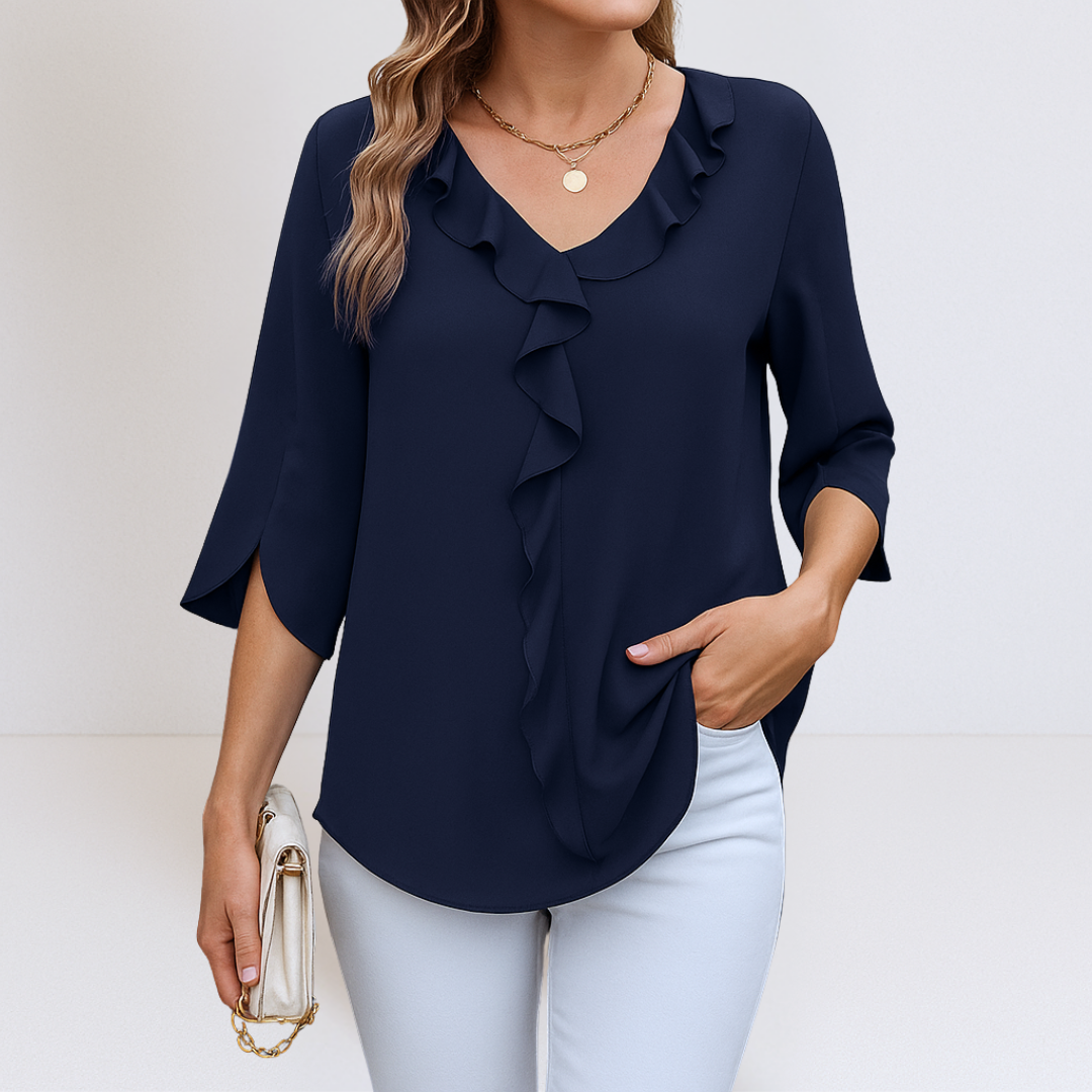 Noor & June™ | Casual blouse met V-hals | Maria