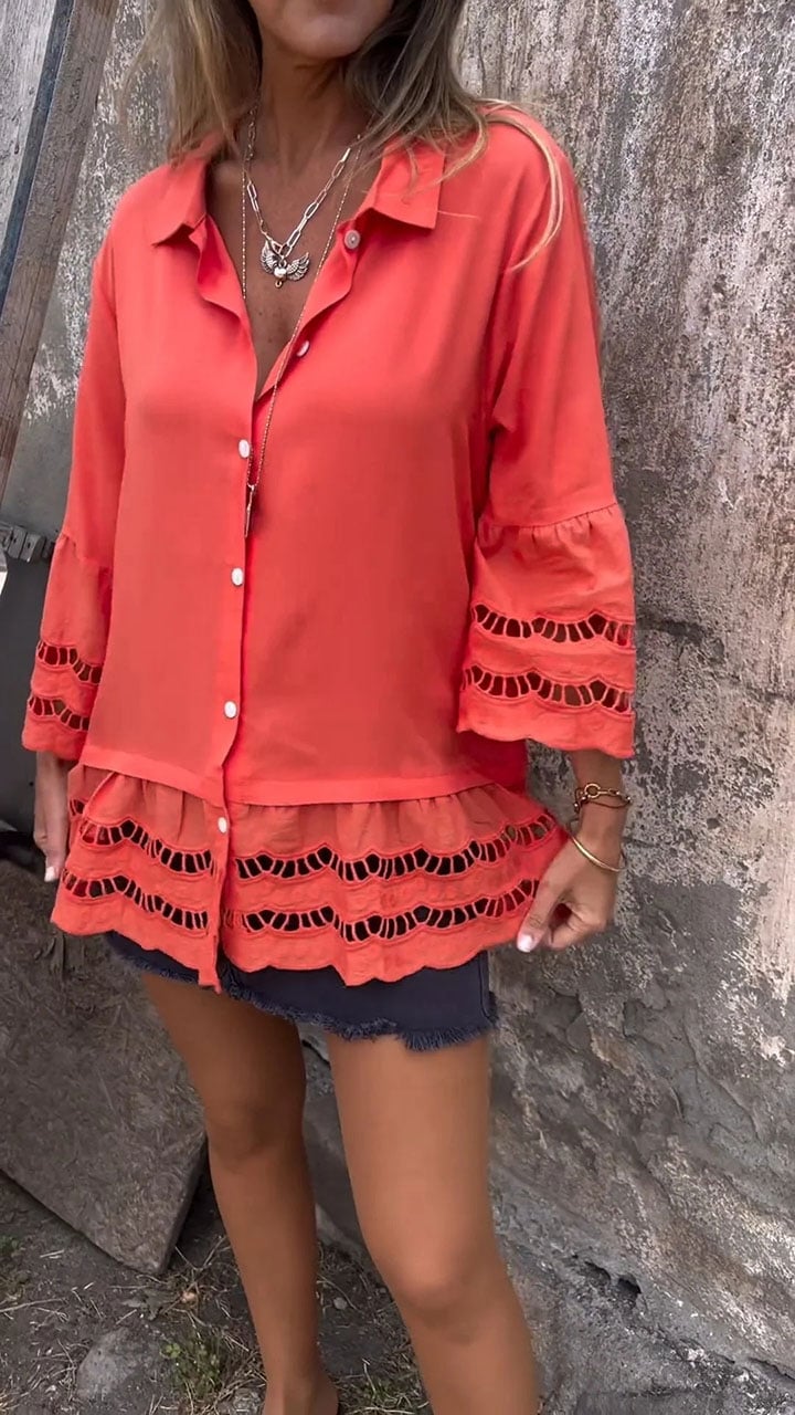 Noor & June™ | Elegante Ibiza-style blouse | Flamengo