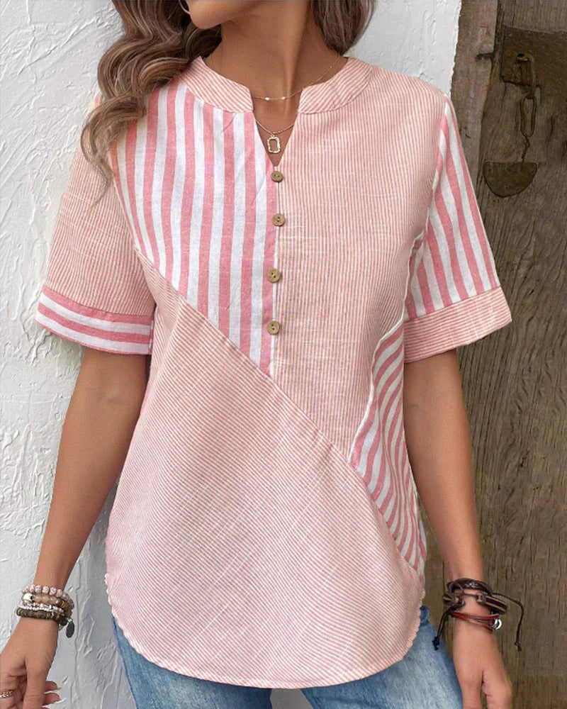 Noor & June™ | Elegante gestreepte blouse | Louisa Prima