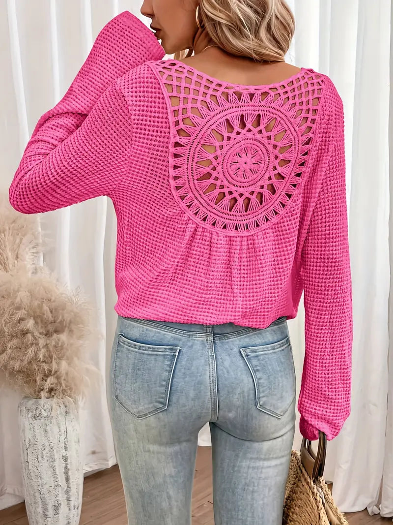 Noor & June™ - Elegante Ibiza-style blouse met V-hals | Wilma