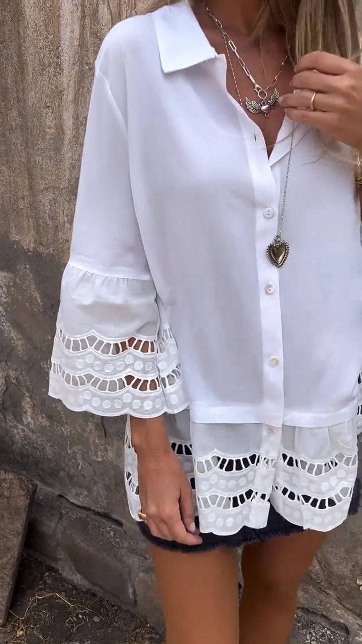 Noor & June™ | Elegante Ibiza-style blouse | Flamengo