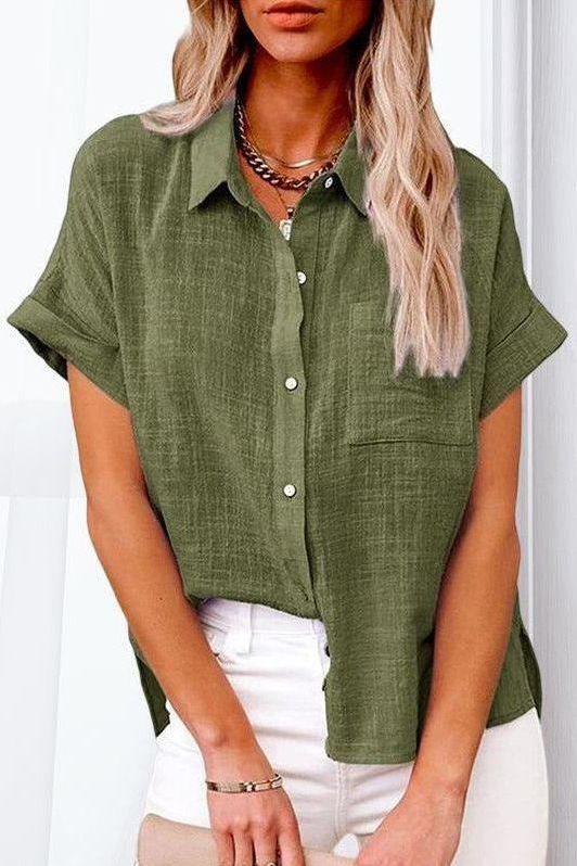 Noor & June™ | Comfortabele linnen overhemdblouse | Eva