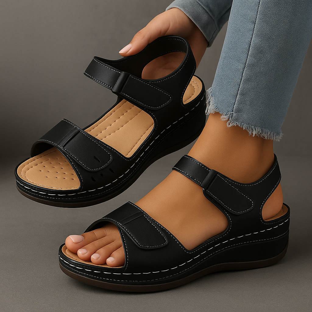 Noor & June™ Orthopedische sandalen met sleehak