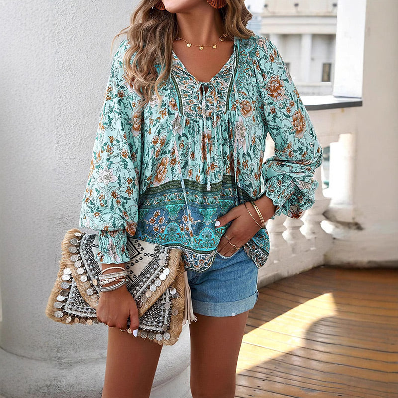 Noor & June™ | Elegante Ibiza-style blouse | Anita