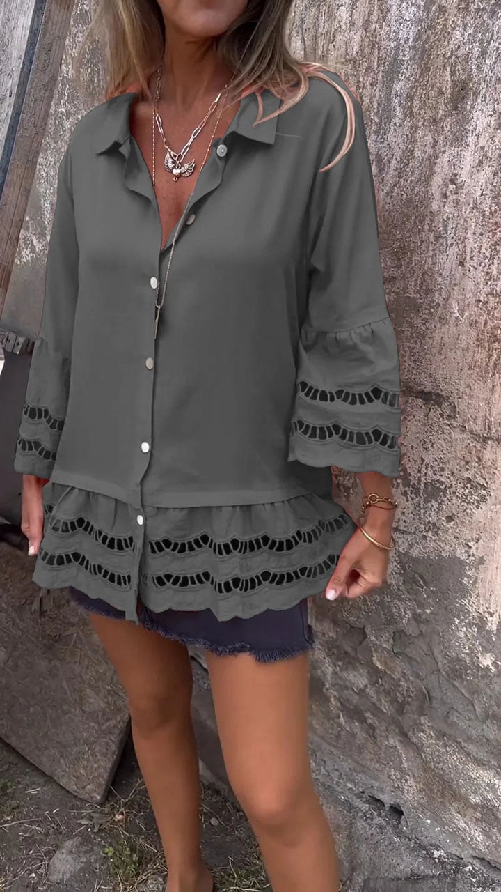 Noor & June™ | Elegante Ibiza-style blouse | Flamengo