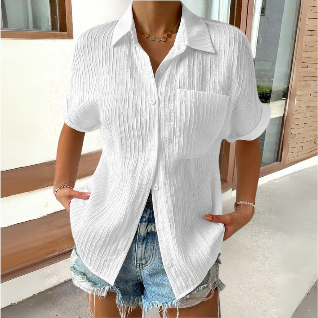 Noor & June™ | Elegante blouse met overhemdkraag | Anneke