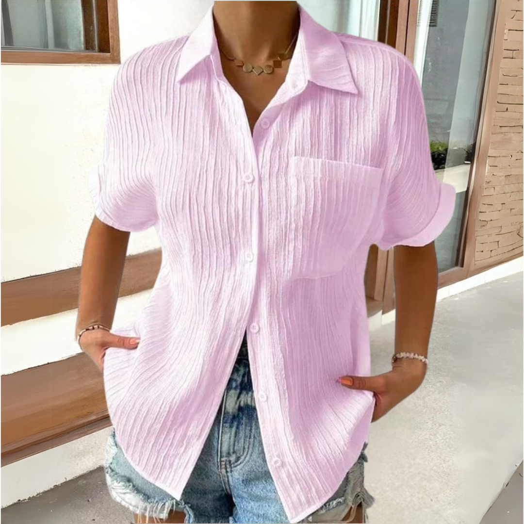 Noor & June™ | Elegante blouse met overhemdkraag | Anneke