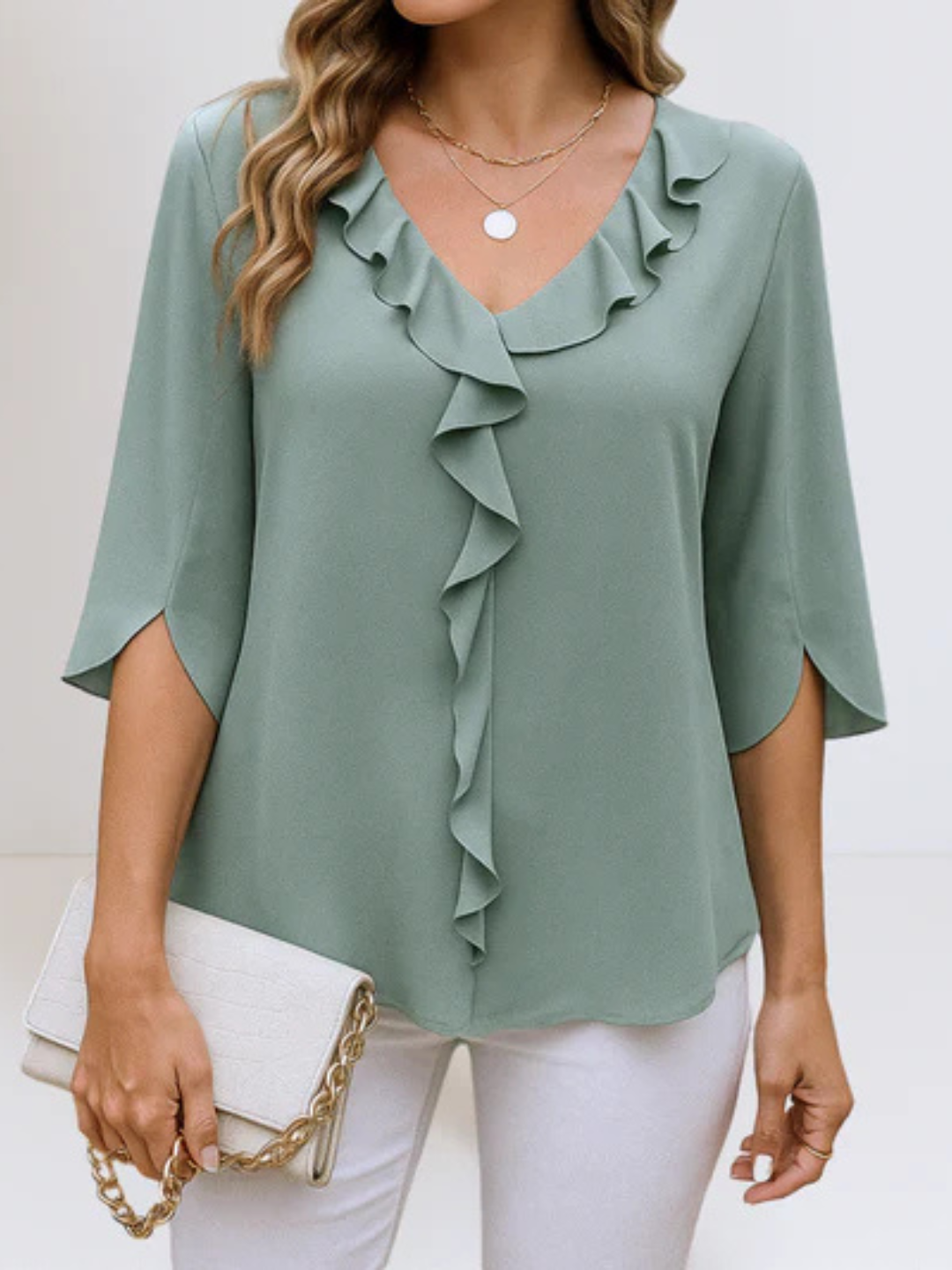 Noor & June™ | Casual blouse met V-hals | Maria