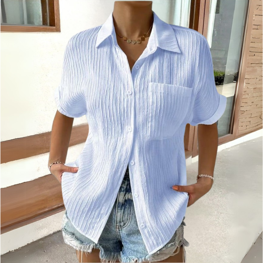 Noor & June™ | Elegante blouse met overhemdkraag | Anneke