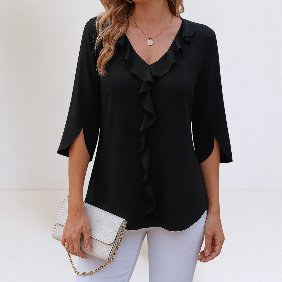 Noor & June™ | Casual blouse met V-hals | Maria