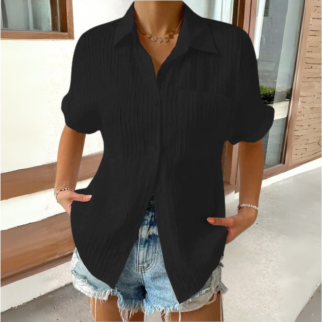 Noor & June™ | Elegante blouse met overhemdkraag | Anneke