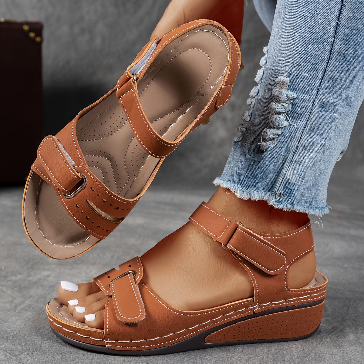 Noor & June™ Orthopedische sandalen met sleehak