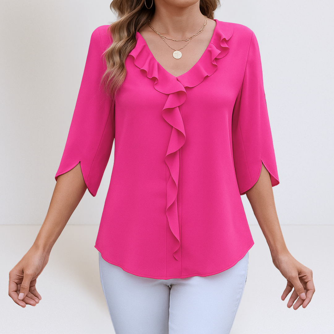 Noor & June™ | Casual blouse met V-hals | Maria