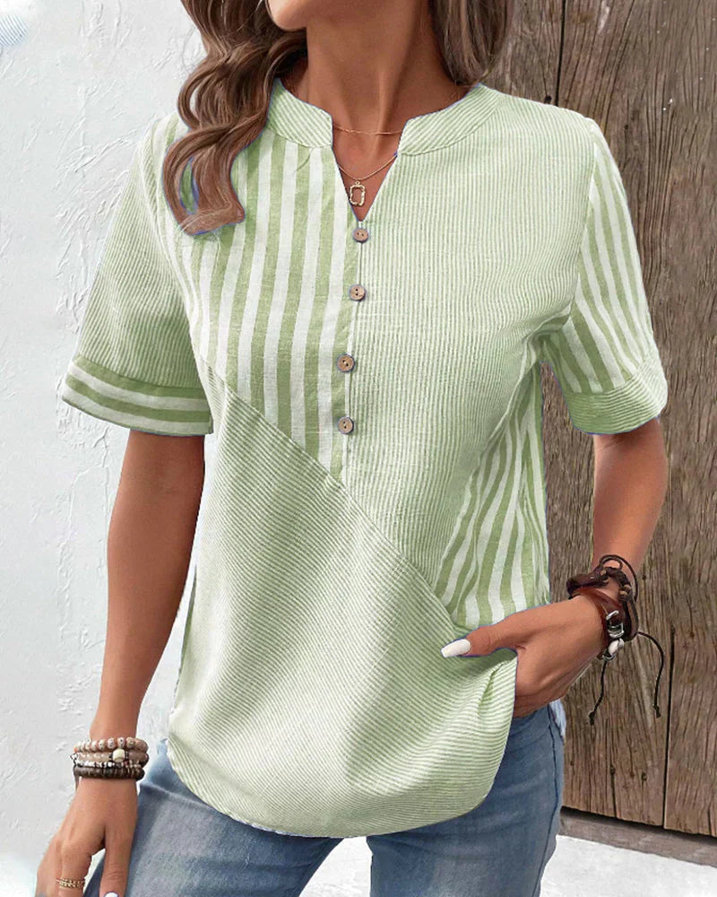 Noor & June™ | Elegante gestreepte blouse | Louisa Prima