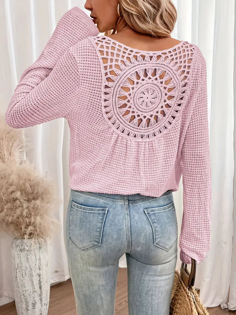 Noor & June™ - Elegante Ibiza-style blouse met V-hals | Wilma