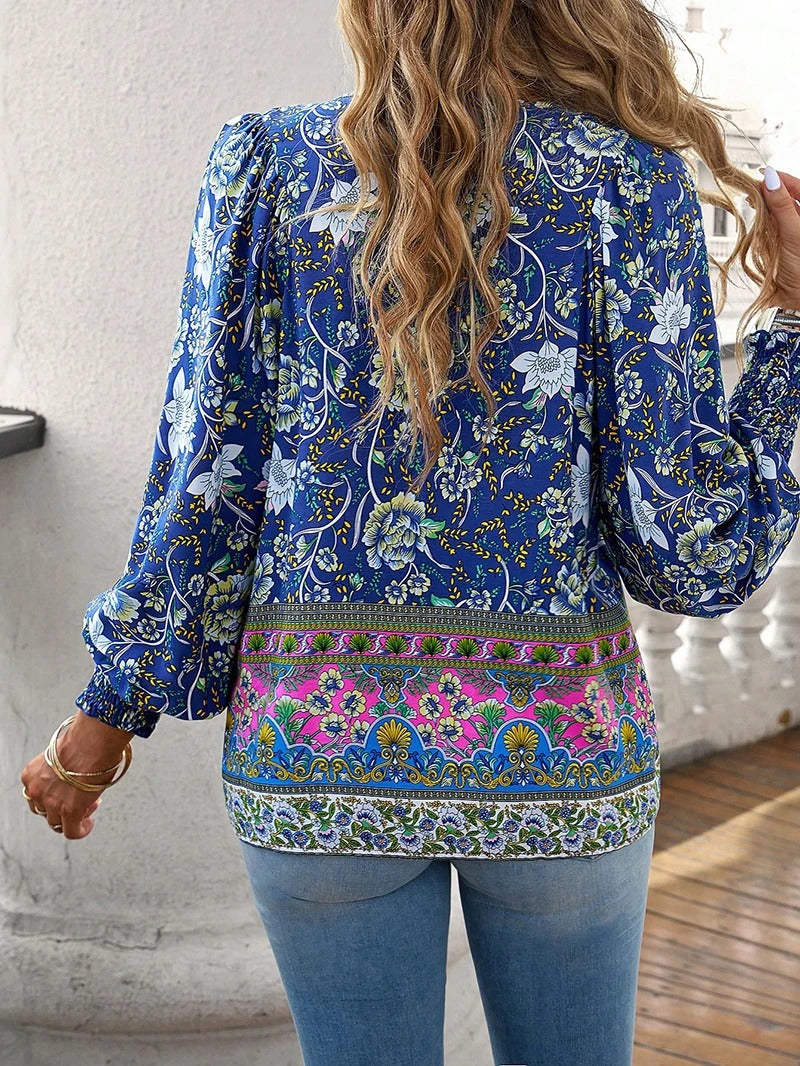 Noor & June™ - Elegante blouse met bloemen | Arya Ibiza