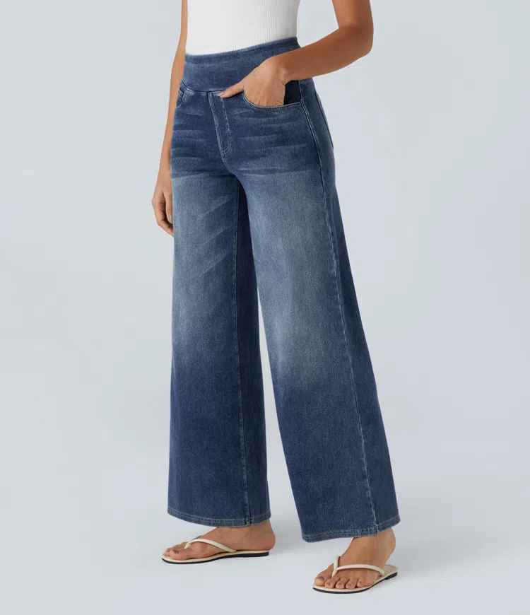 Noor & June™ — Comfortabele jeans met hoge taille