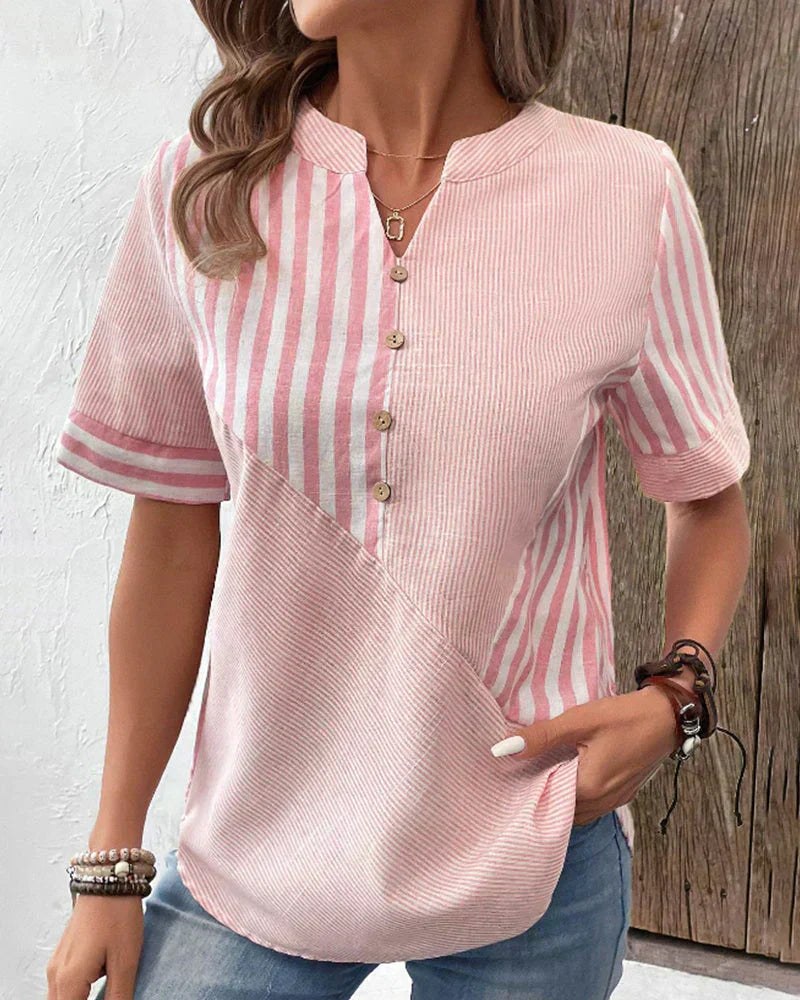 Noor & June™ | Elegante gestreepte blouse | Louisa Prima