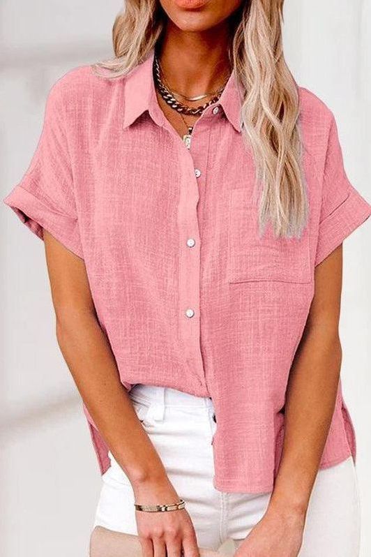 Noor & June™ | Comfortabele linnen overhemdblouse | Eva