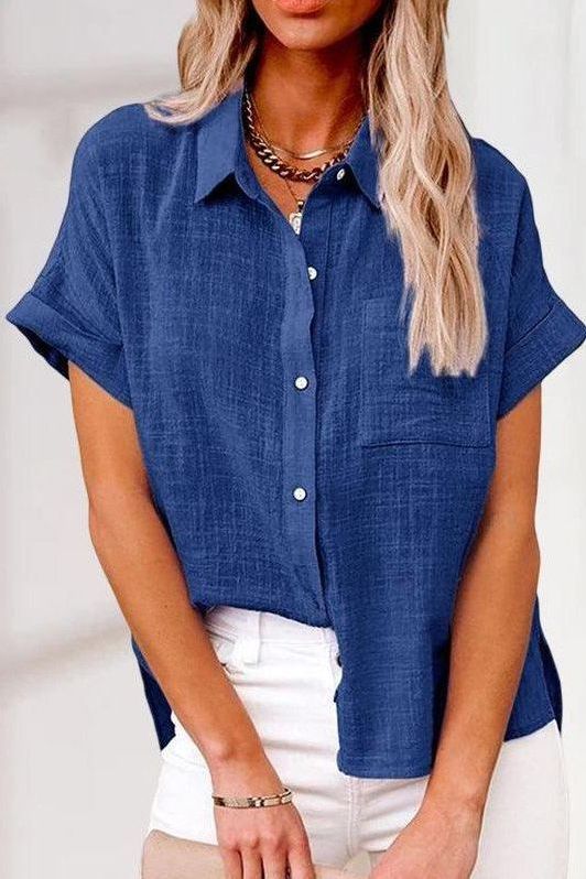 Noor & June™ | Comfortabele linnen overhemdblouse | Eva