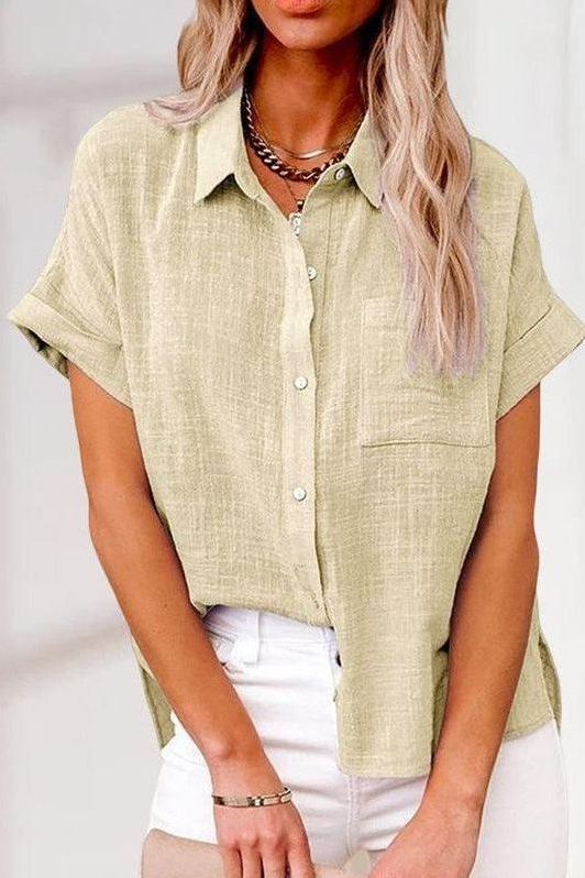 Noor & June™ | Comfortabele linnen overhemdblouse | Eva