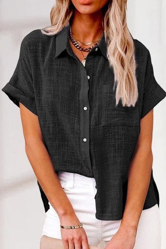Noor & June™ | Comfortabele linnen overhemdblouse | Eva