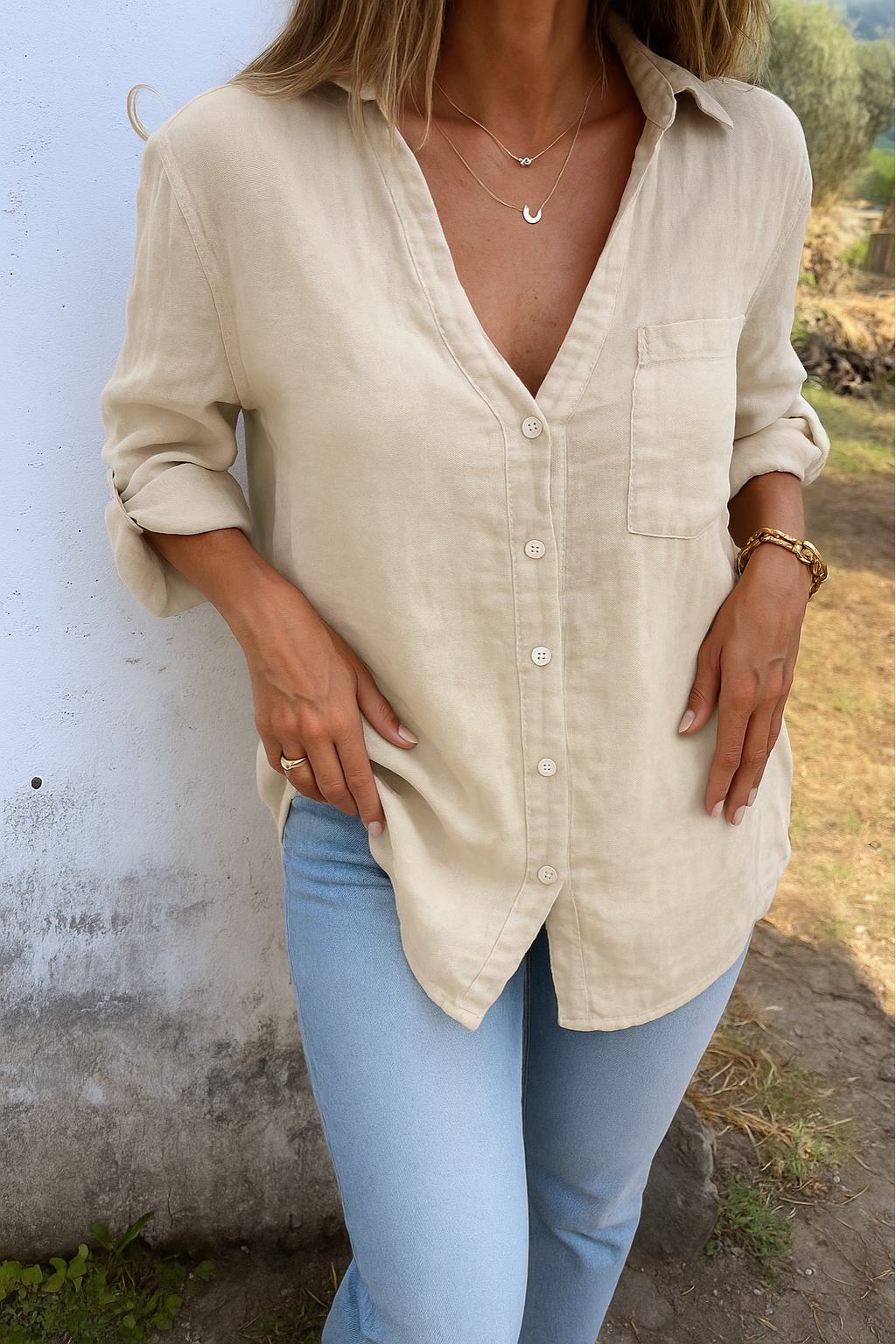 Noor & June™ | Ibiza Style Casual Overhemd Blouse | Lisette