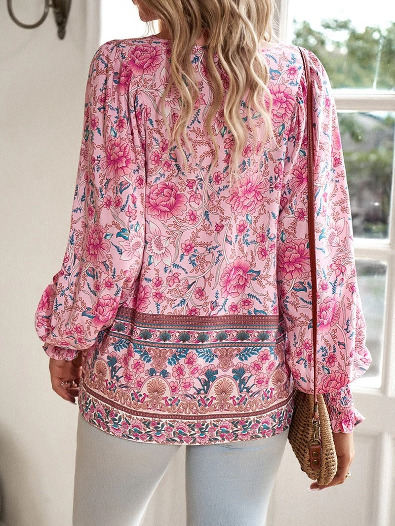 Noor & June™ - Elegante blouse met bloemen | Arya Ibiza