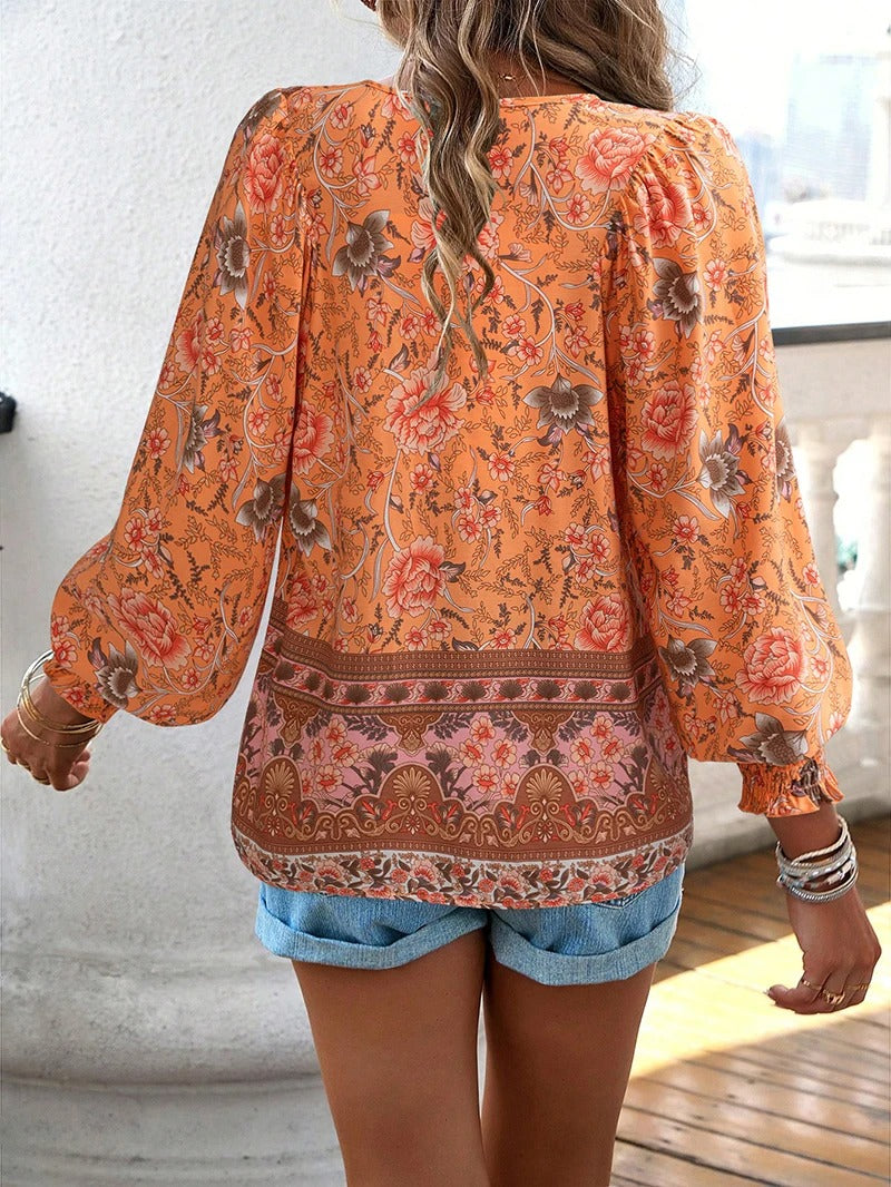 Noor & June™ - Elegante blouse met bloemen | Arya Ibiza