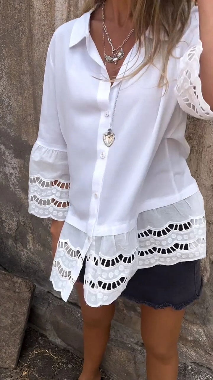 Noor & June™ | Elegante Ibiza-style blouse | Flamengo
