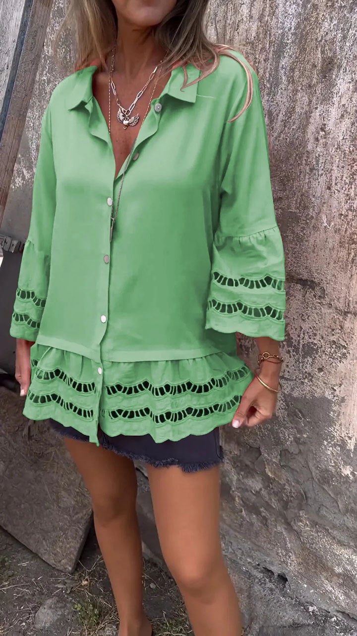 Noor & June™ | Elegante Ibiza-style blouse | Flamengo