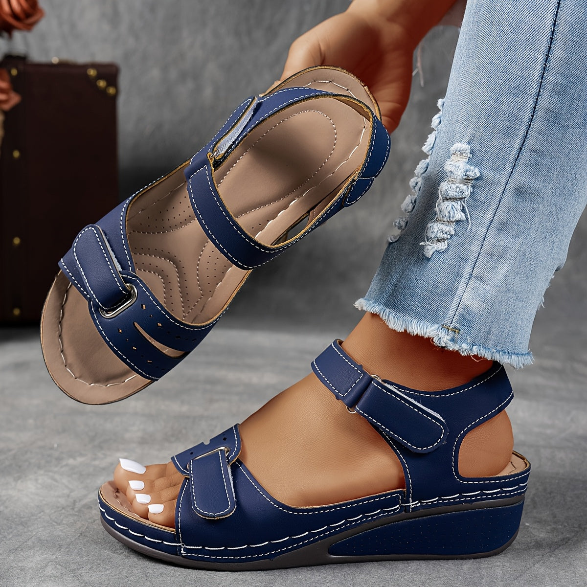 Noor & June™ Orthopedische sandalen met sleehak