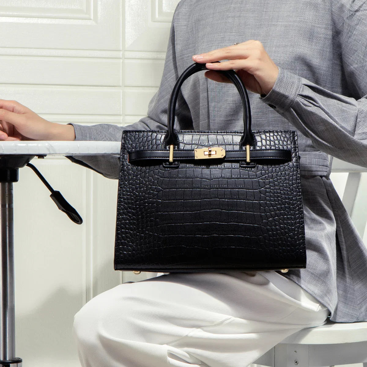 Noor & June™ — The Allure Croco Bag