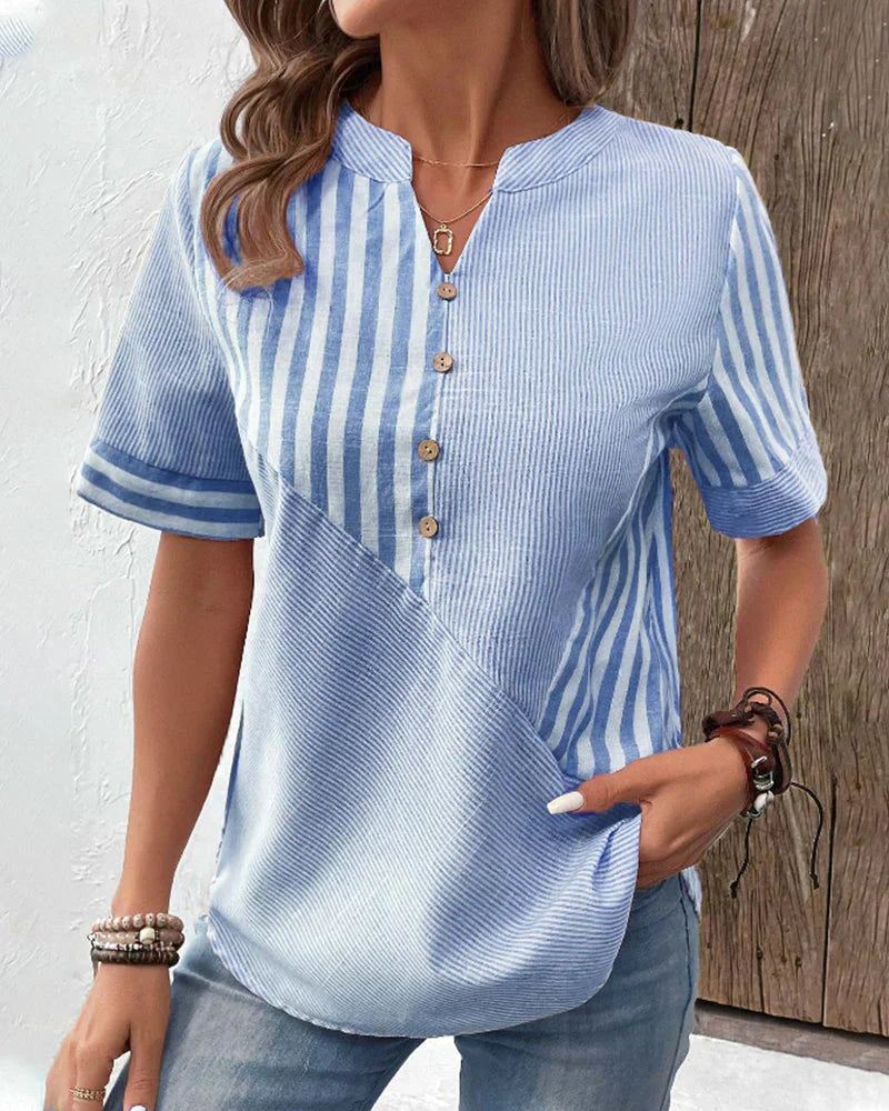 Noor & June™ | Elegante gestreepte blouse | Louisa Prima