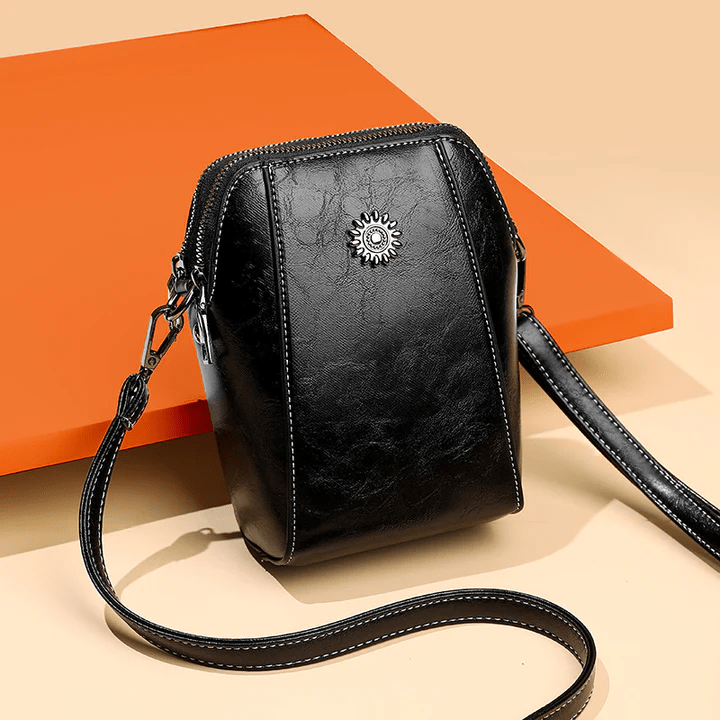 Noor & June™ —  Retro Crossbody Leren Tas