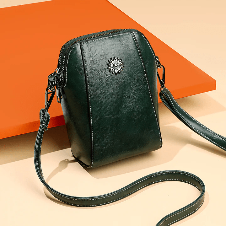 Noor & June™ —  Retro Crossbody Leren Tas