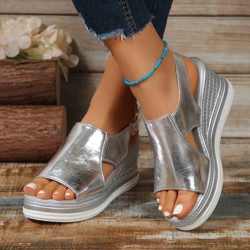 Noor & June™ | Chique orthopedische leren sandalen van hoogwaardig materiaal